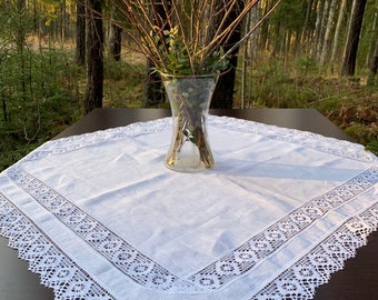 Small tablecloth for Coffee, Tea table setting 80x80cm