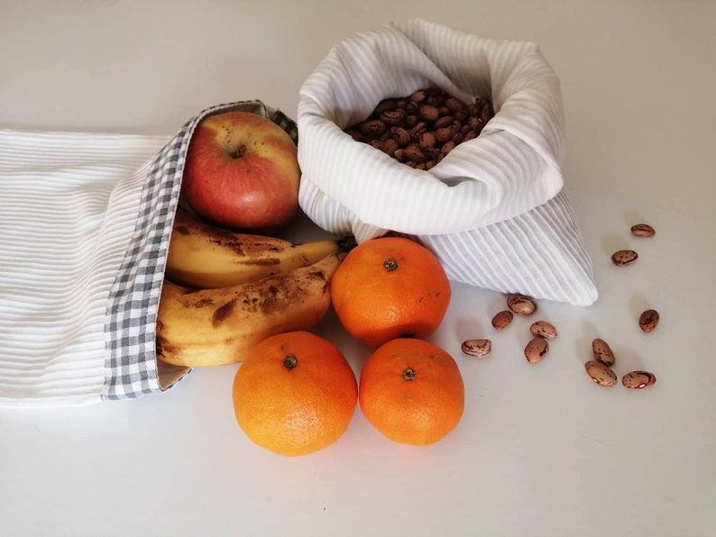 Reusable snack bag for bulk food organic fruit or vegetable Etsy