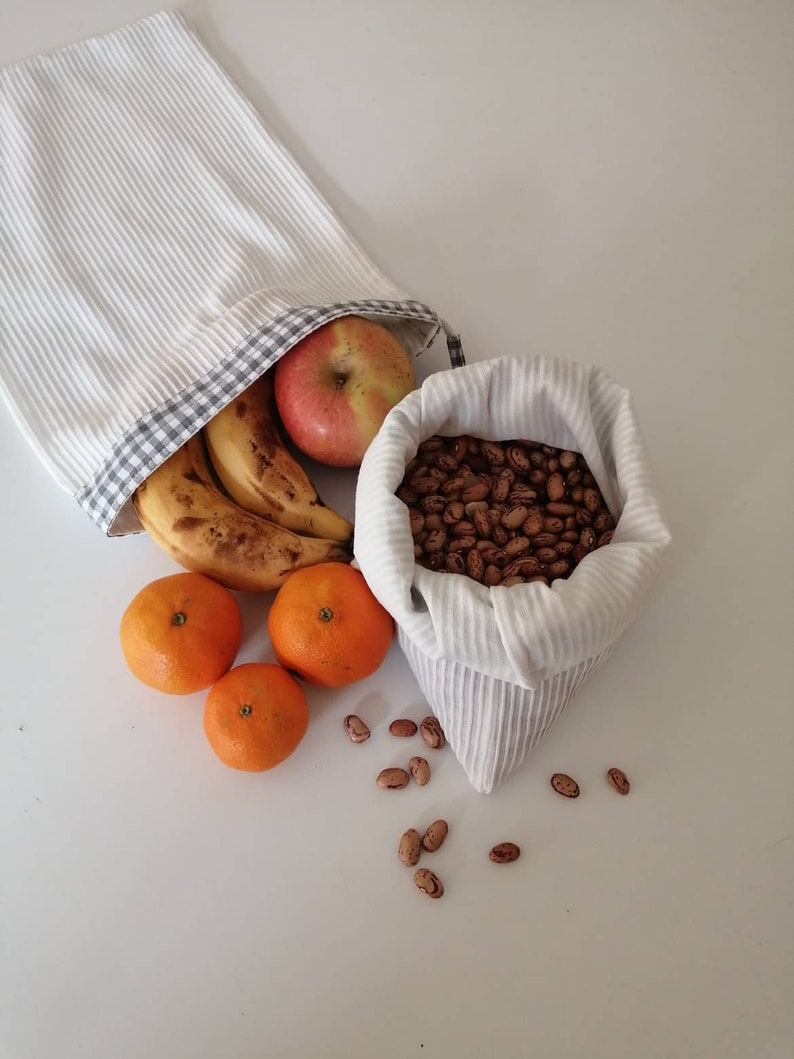 Reusable snack bag for bulk food organic fruit or vegetable Etsy
