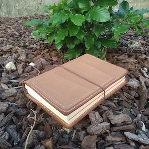 Mocha Leather Travel Notebook: Refillable Handmade Cover