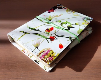 Cuaderno de viaje con flores impresas y encarte: A5, Cahier, Standard, B6, Slim, Weeks, Personal, A6, Pocket, Passport