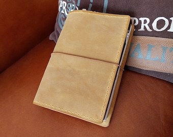 Yellow-Ochre Traveler's Notebook Style - A5, Cahier, Standard, B6, Slim, Weeks, Personal, A6, Pocket, Passport