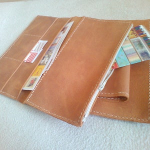 Leather wallet insert for traveler's notebook: A5, Cahier,Standard, B6, A6, Pocket, Passport image 10