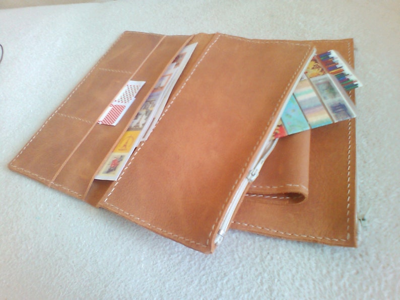 Leather wallet insert for traveler's notebook: A5, Cahier,Standard, B6, A6, Pocket, Passport image 10