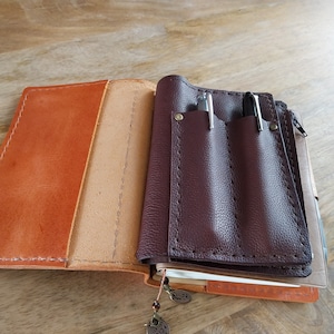 Stift-/Geldbörsen-Ledereinsatz für Traveler&#39;s Notebook