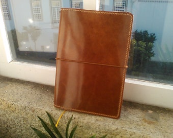 Skyver Leather Traveler's Notebook style  - A4 Composition, A5, Cahier, Standard, B6, A6, Pocket, Passport, Personal, Weeks