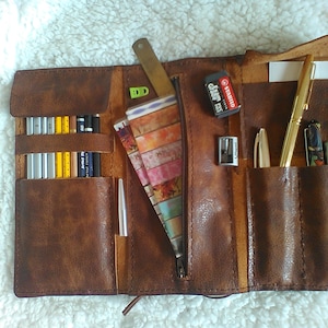 Leather Pen case / Pencil Roll