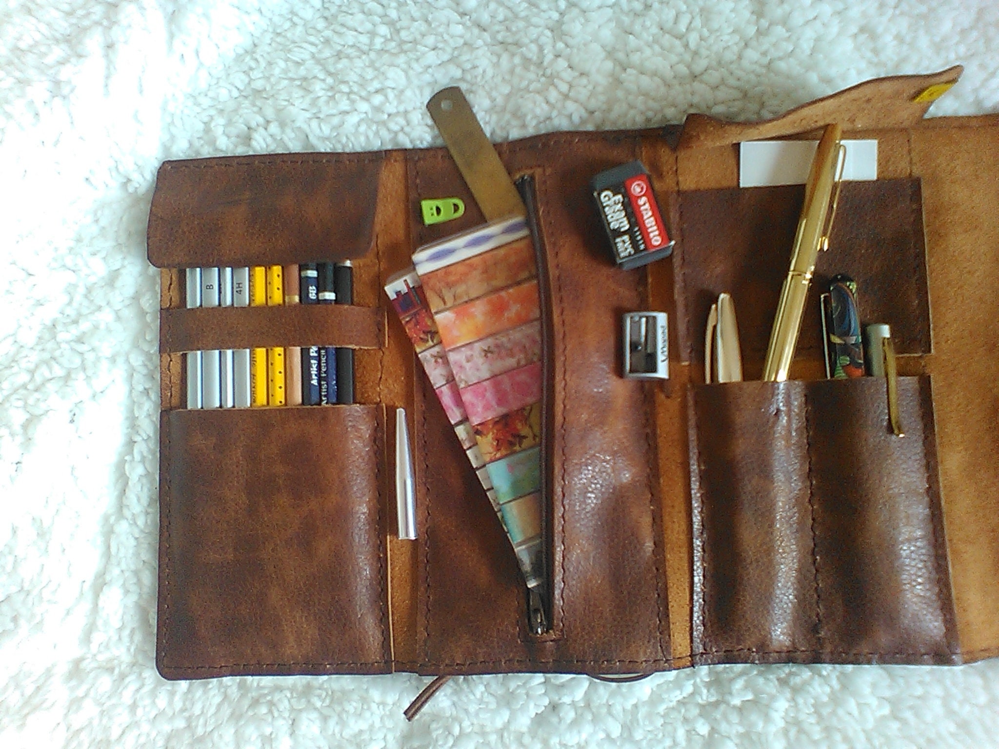 Leather Tool Roll, Rembrandt Artist Roll, Pencil Organizer Case, Pencil  Roll, Gift for Him, Pen Lover Gift, Gift for Her 