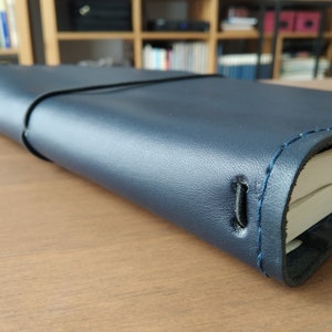 Middernachtblauw reisnotitieboekstijl: A4, Composition, A5, Cahier, Standaard, B6. Slim, weken, persoonlijk, A6, pocket, paspoort