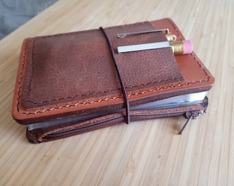 Travel Notebook style and Wallet in one -  A5, Cahier, Standard, B6,A6, Personal, Pocket, Passport, Weeks