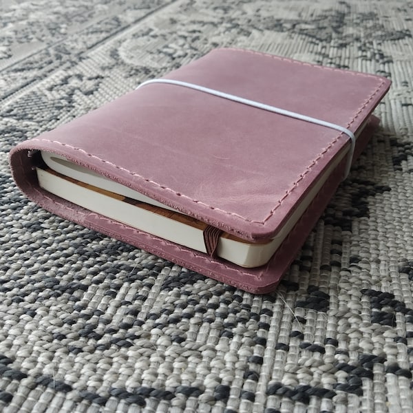 Estilo de cuaderno de viajero rosa lila - A5, Cahier, Standard, B6, Slim, Weeks, Personal, A6, Pocket, Passport