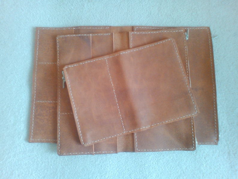 Leather wallet insert for traveler's notebook: A5, Cahier,Standard, B6, A6, Pocket, Passport image 4