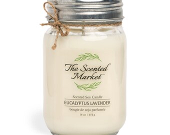 16 oz Eucalyptus Lavender Soy Wax Candle