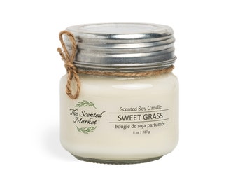 8 oz Sweet Grass Soy Wax Candle