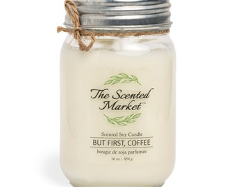 16 oz But First, Coffee Soy Wax Candle