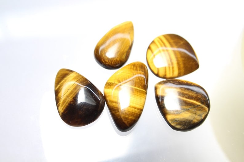 Pcs 5 Amazing Iron Tiger Eye lot Cabochons Natural Iron Tiger Eye lot Gemstone High Quality Iron Tiger Eye lot loose stone 101cts