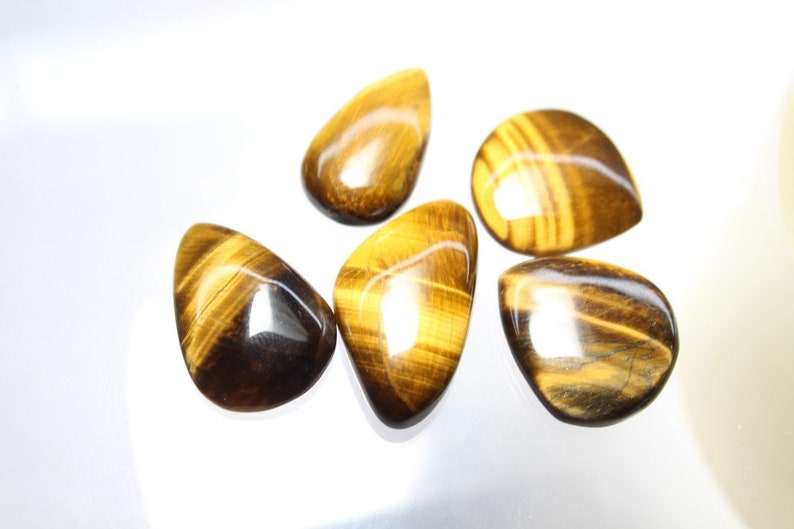 Pcs 5 Amazing Iron Tiger Eye lot Cabochons Natural Iron Tiger Eye lot Gemstone High Quality Iron Tiger Eye lot loose stone 101cts