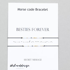 Besties Forever Morse Code Bracelet, Besties Forever bracelet, Gift for best friend, Friendship bracelet, BFF gift, Best friend bracelet