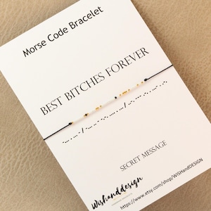 Best Bitches Forever morsecode armband, beste vriend armband, vriendschapsarmband, cadeau voor vrienden, vrouwen, bestie, klasgenoot