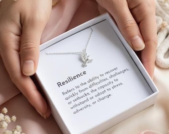 Regalo de resiliencia, collar de colibrí, regalo para la fuerza y los tiempos difíciles