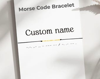 Aangepaste morsecode-armband, gepersonaliseerde armband, vriendschapsarmband, cadeau beste vriend, kerstcadeau