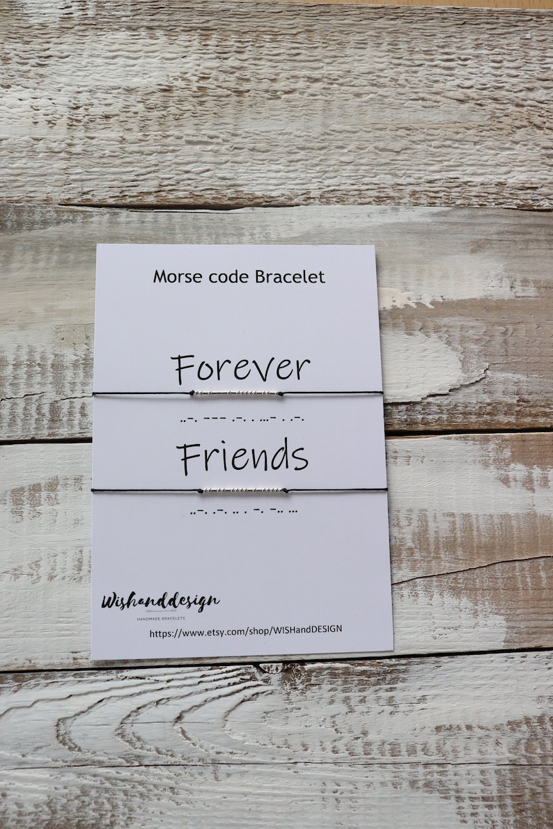 Friends Morse Code Forever Friends Morse Code Bracelet, Best Friend Bracelet, Best Friend ...