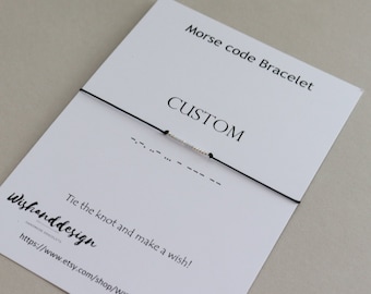 Aangepaste morsecode armband, aangepaste morsecode sieraden, gepersonaliseerd cadeau, aangepaste gepersonaliseerde armband, aangepaste paar cadeau, naamarmband
