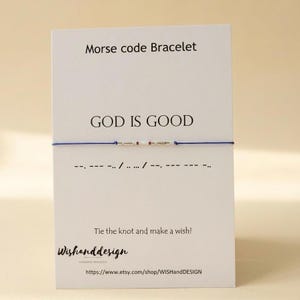 Bracciale con codice Morse "Dio è buono": regalo di gioielli cristiani