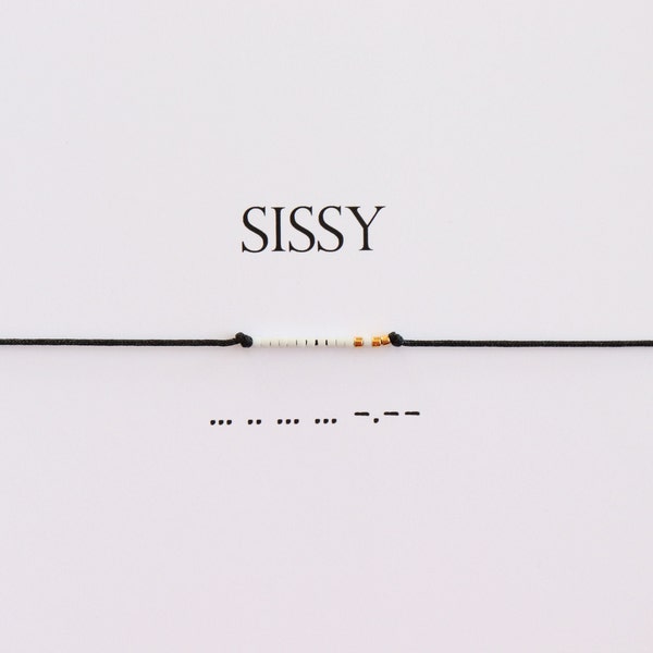 SISSY Morse Code Bracelet Sister Jewelry Sister Gift Sister Bracelet Sister In Law Gift friendship bracelet