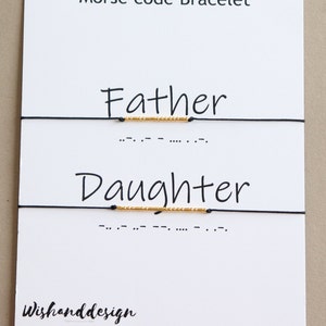 Father Daughter Morse Code Bracelet, set of 2, Family gift, Gift for father, Father Daughter bracelet, Daddy gift, Matching bracelet