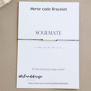Soulmate Morse Code Bracelet, Gift for Soulmate, Soulmate bracelet, Best friend bracelet, BFF gift, Soulsister bracelet, Gift for Soulsister