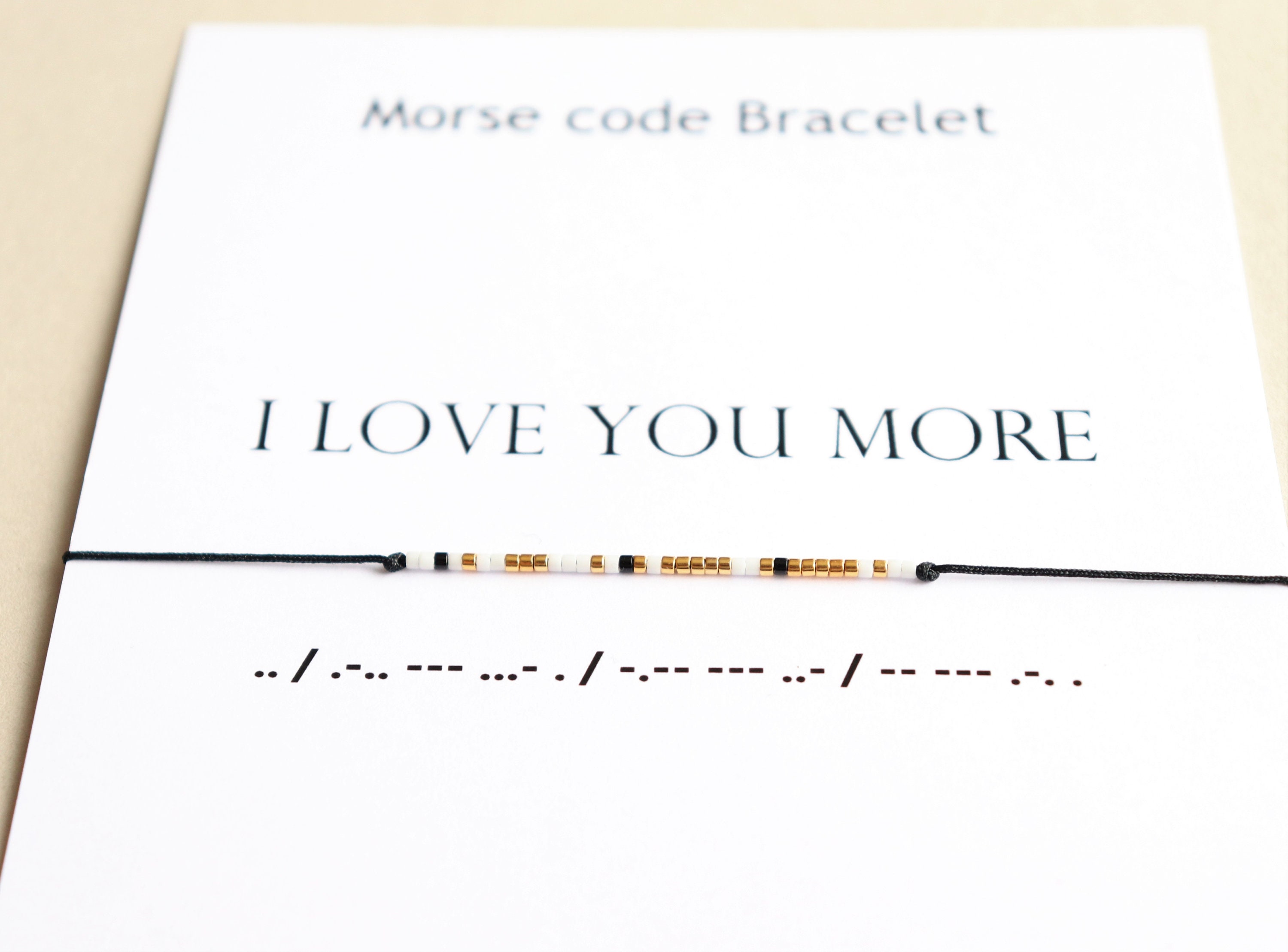 I love you morse code bracelet hot sale