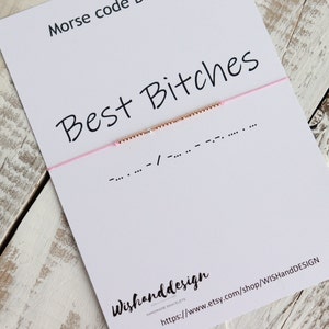 Best Bitches Morse Code Bracelet, BFF gift, Friendshift Best friend gift, Best Bitch bracelet, Gift for Bestie, Badass bracelet
