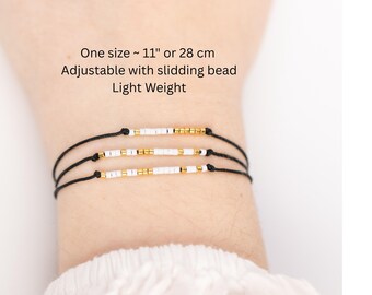 モールス信号ブレスレットセット：「永遠にあなたのもの、永遠に私の