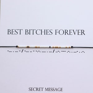 Best Bitches Forever Morse Code Bracelet Best friend bracelet Friendship bracelet gift for friends women Bestie bracelet Gift for Schoolmate