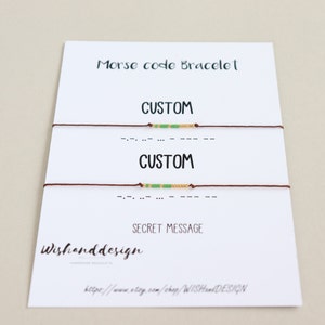 Custom morse code bracelet, Couples Long Distance bracelet, Gift for Boyfriend Girlfriend, Personalized bracelet