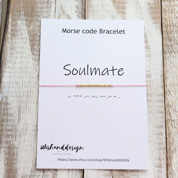 Soulmate Morse Code Bracelet, Soulsister bracelet, Gift for Best friend, Morse code jewelry, BFF bracelet, Gift for soulmate