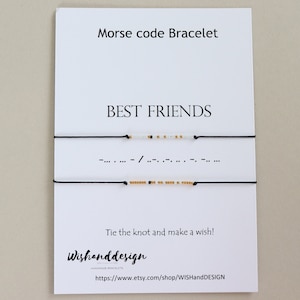 Best Friend Morse Code Bracelet, BFF bracelet, BESTIE Morse Code Bracelet, Best Friend Gift, Best Friend Birthday Gift, BFF, Friendship Gift