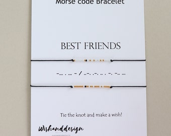 Best Friend Morse Code Bracelet, BFF bracelet, BESTIE Morse Code Bracelet, Best Friend Gift, Best Friend Birthday Gift, BFF, Friendship Gift