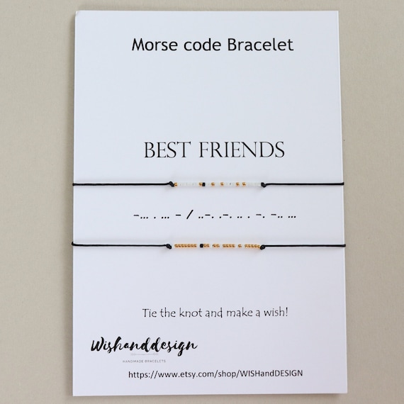 Besties Morse Code Bracelet