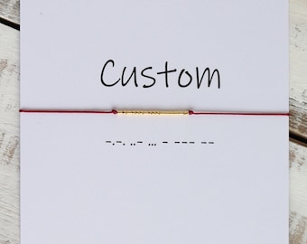 Custom Morse Code Bracelet, Custom Jewelry,  Customized Bracelet Women Men, Custom Name, Message Bracelet,  Personalized gift