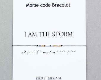 Morse Code Bracelet: "I'm The Storm" - Strength & Encouragement Jewelry