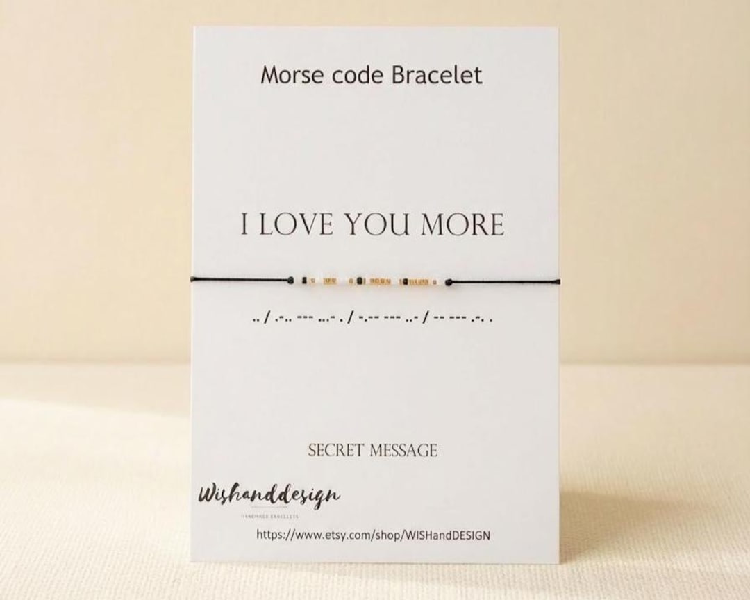 I Love You MORE Morse Code Bracelet Anniversary Gift for Boyfriend