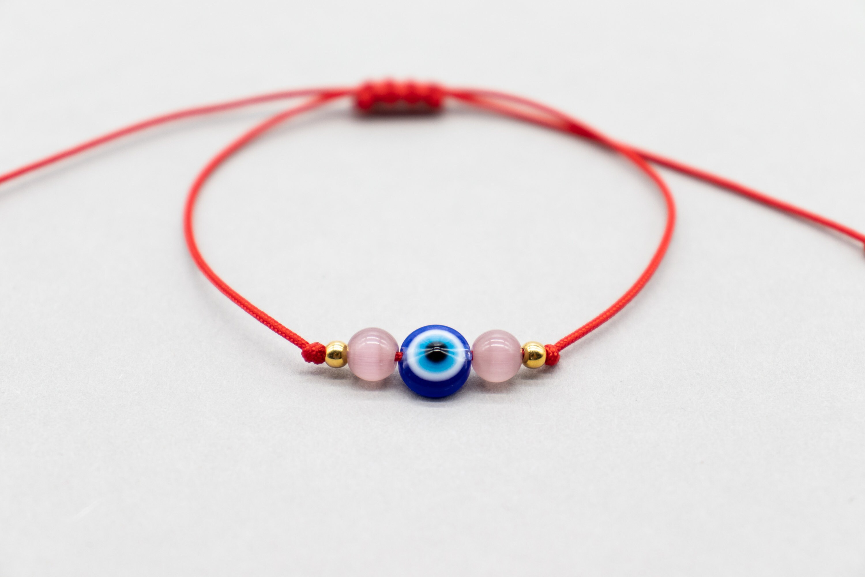 Bracelets Assortis Rouges Contre Le Mauvais œil - Taille Réglable 15-28cm - Cadeau Couple, Amis, Meilleurs Amis - Talisman Protection