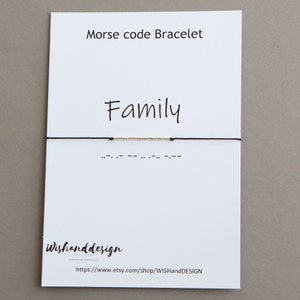 Family Morse Code Bracelet, Morse code jewelry, Family bracelet, Family gift Best friend gift Couple jewelry Couple morse code