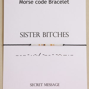 Sister Bitches Morse Code Bracelet, Soulsisters gift soulmate Best friend bracelet Friendship bracelet Badass Bitch bracelet Bestie bracelet