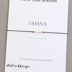 OHANA Bracelet Ohana Morse Code Bracelet, Family Morse Code Bracelet, Tribe bracelet, Gift for Family, Ohana Jewelry, Family events gift
