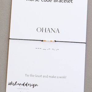 OHANA Bracelet, Ohana Morse Code Bracelet, Family Morse Code Bracelet, Tribe bracelet, Gift for Family, Ohana Jewelry, Family events gift