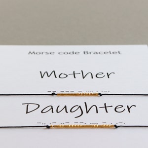 Mother Daughter Morse Code Bracelet Set of 3, Gift for Mother from Daughter, Family gift, Mother gift, Mother Daughter bracelet set