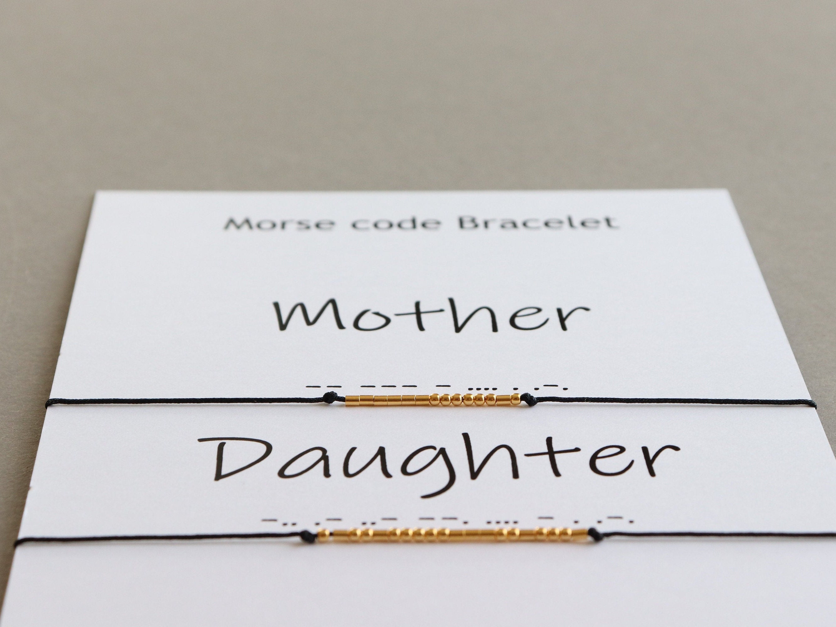 Mother Daughter Morse Code Bracelet